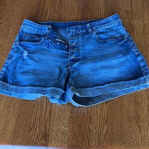 Blue Denim Women's Shorts size L.